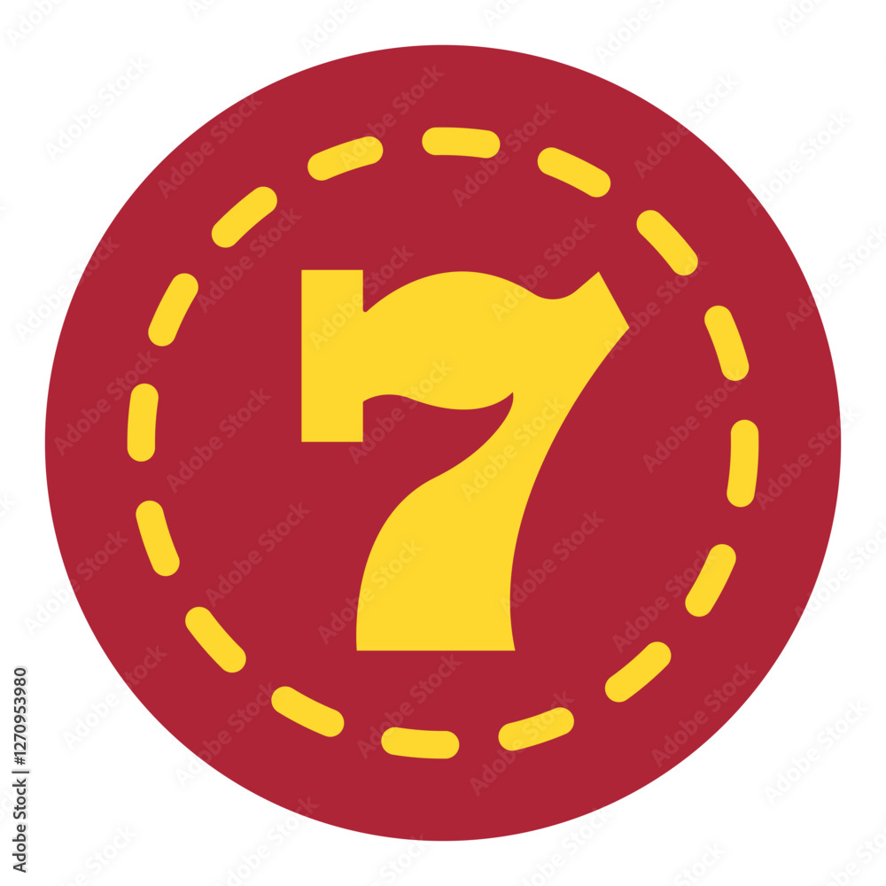 Seven Symbol Vector Design Icon Style Seven Symbol Vector Design Icon Style