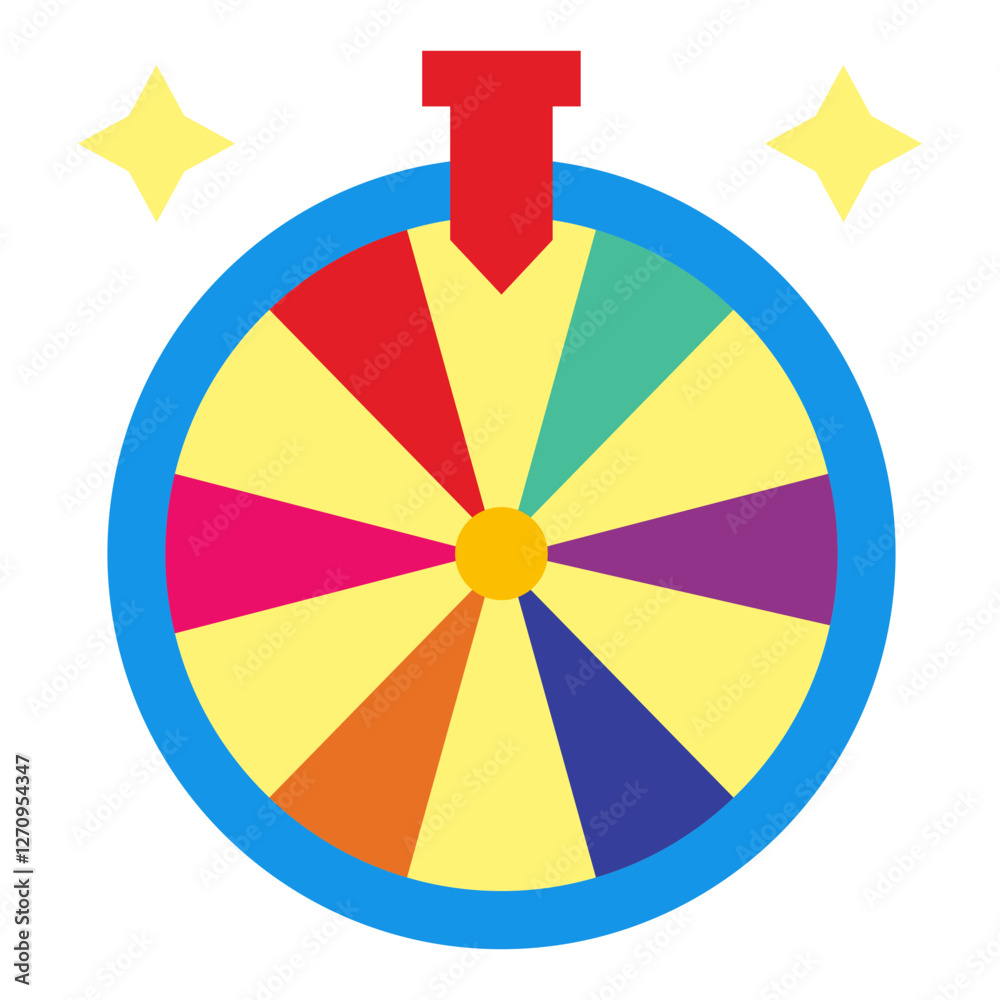 Obraz premium Spinning Wheel Vector Design Icon Style