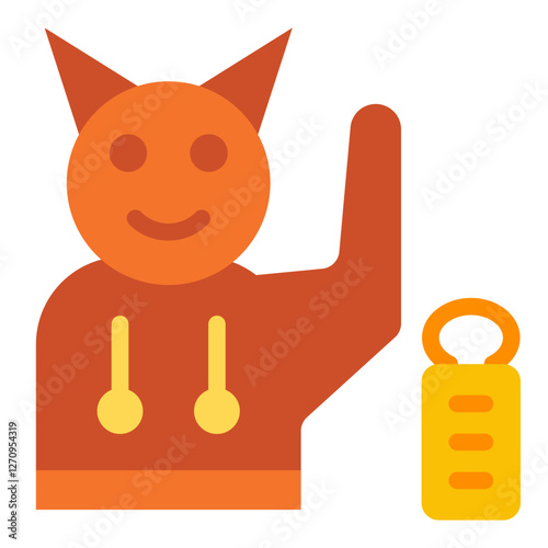 Lucky Cat Vector Design Icon Style