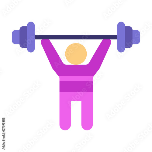 Weightlifting Vector Design Icon Style