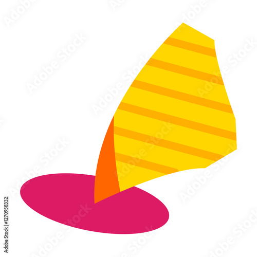 Windsurfing Board Vector Design Icon Style