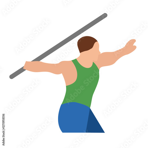 Javelin Throw Vector Design Icon Style