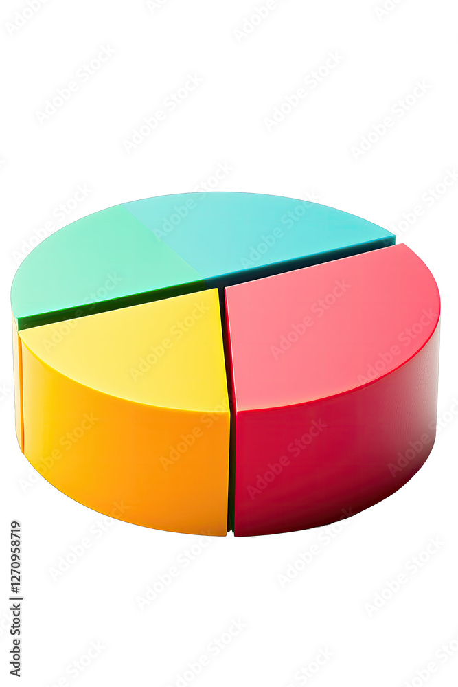 Fototapeta premium Economic finance idea. Colorful pie chart representing data distribution and analysis for business insights.