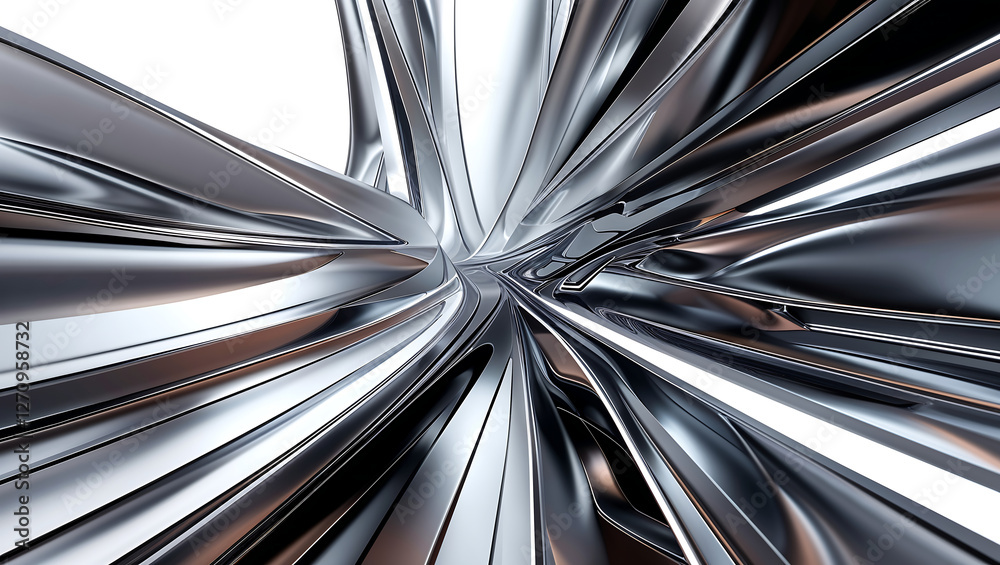 Abstract Futuristic Composition with Meticulous Metallic Details and Dynamic Visual Flow Abstract Futuristic Composition with Meticulous Metallic Details and Dynamic Visual Flow