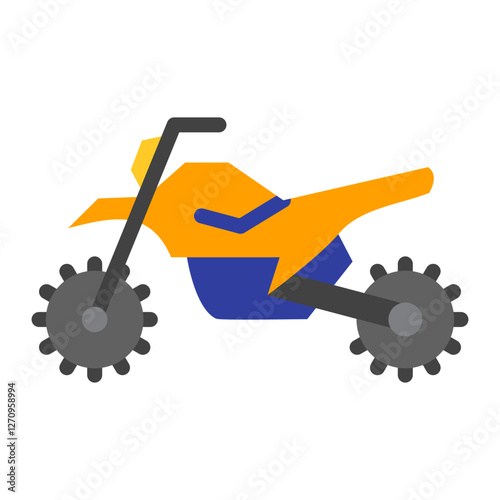 Motocross Bike Vector Design Icon Style