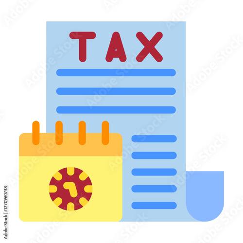 Tax Filing Deadline Vector Design Icon Style