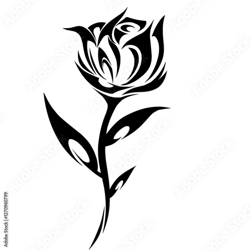 Tribal tattoo flower
