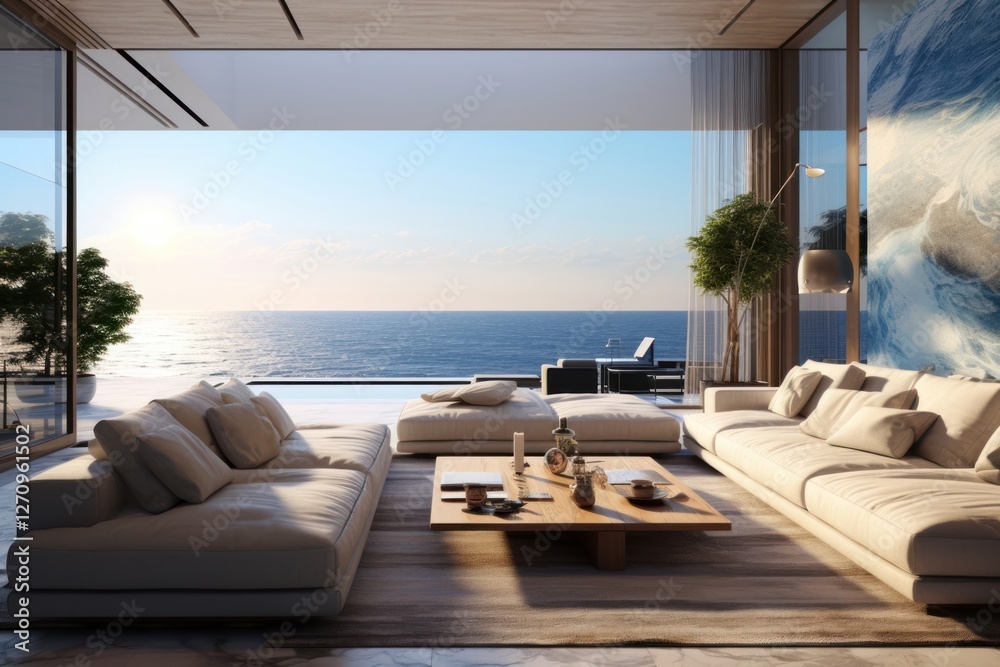 Fototapeta premium Room transportation architecture living room.