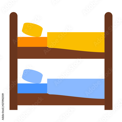 Bunk Bed Vector Design Icon Style