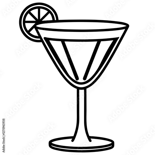 Cocktail Glass Vector Art