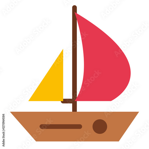 Sailboat Vector Design Icon Style