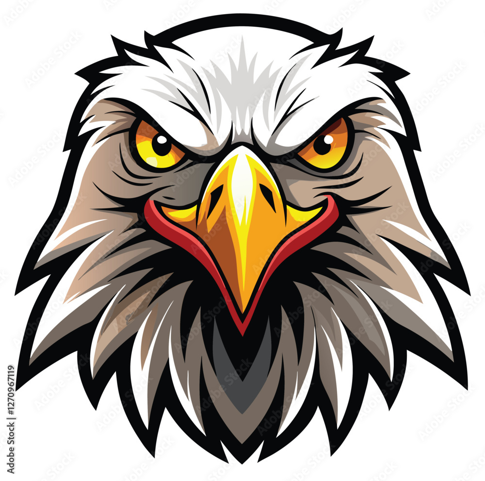 Fototapeta premium Fierce Eagle Mascot Logo Vector illustration