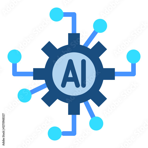 Artificial Intelligence Vector Design Icon Style