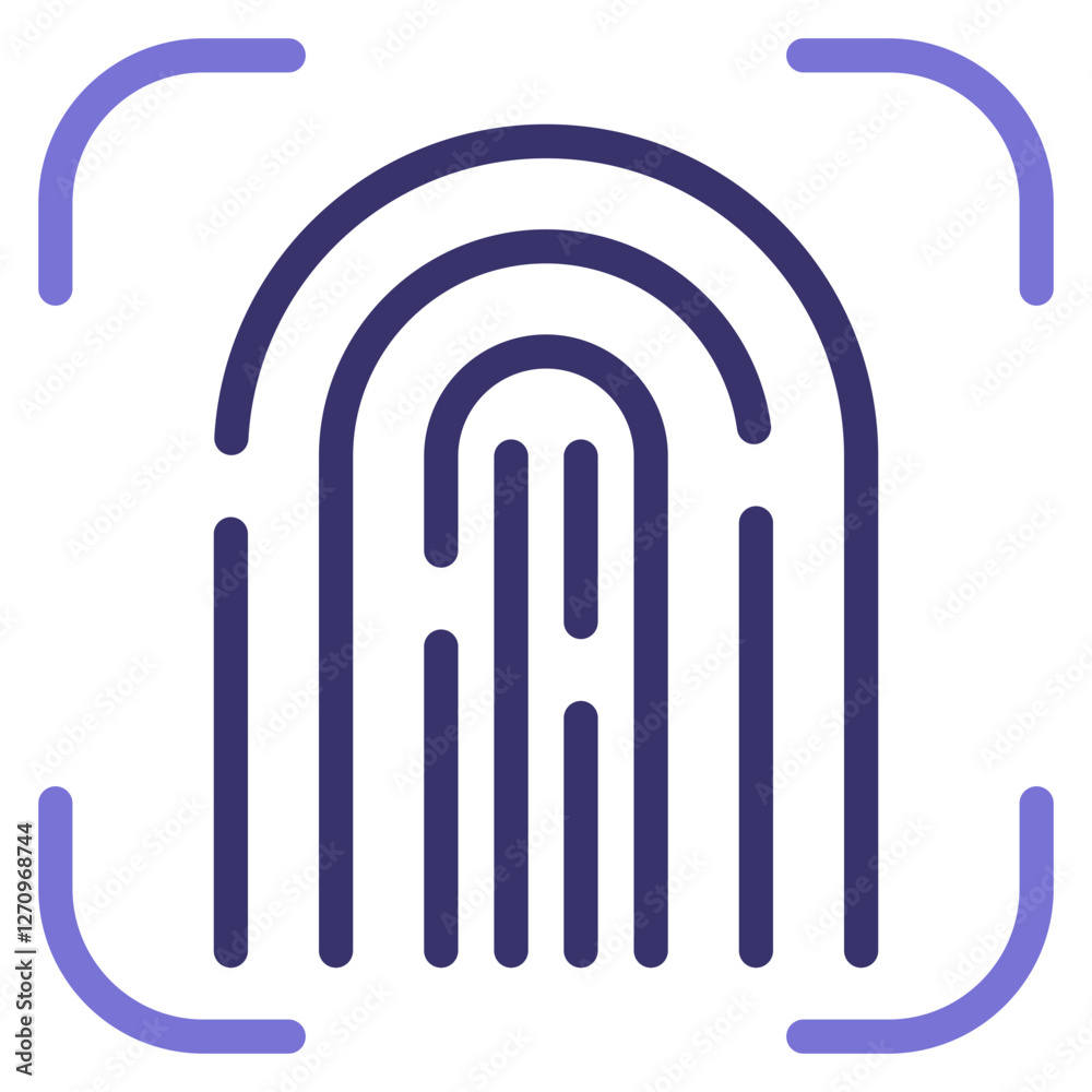 Biometrics Vector Design Icon Style Biometrics Vector Design Icon Style