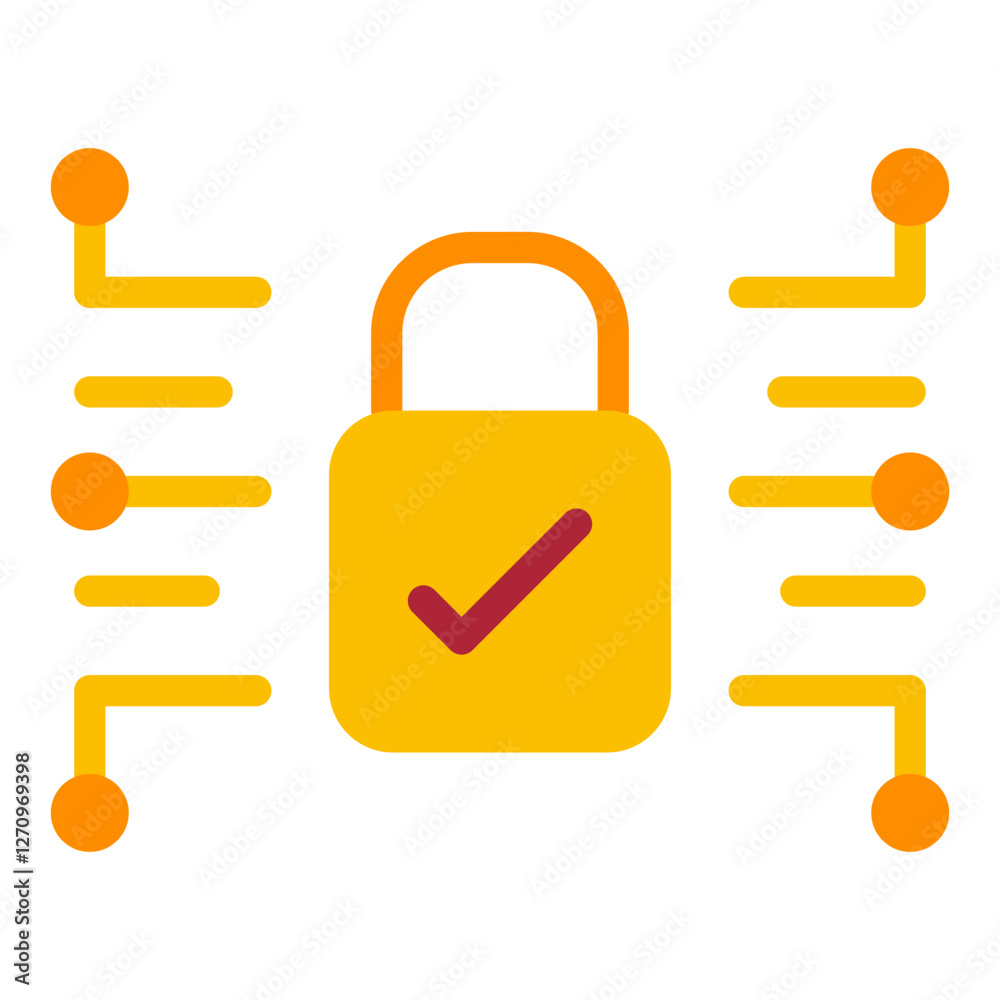 Digital Security Vector Design Icon Style Digital Security Vector Design Icon Style