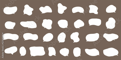  Hand drawn speech bubbles vector illustration set