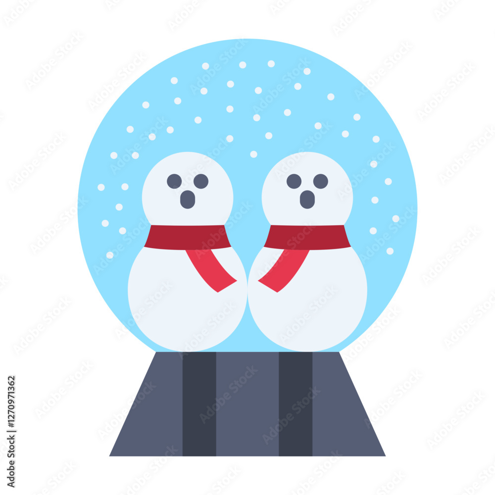 Obraz premium Snow Globe Vector Design Icon Style