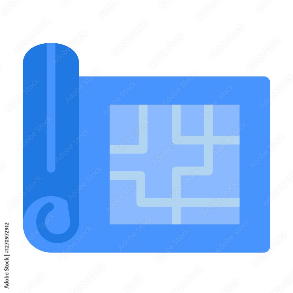 Blueprint Roll Vector Design Icon Style Blueprint Roll Vector Design Icon Style