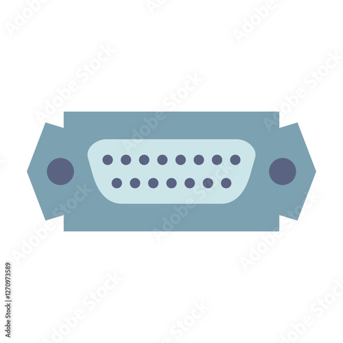 D-sub Connector Vector Design Icon Style