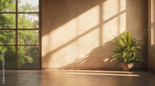 Sunlit Interior with Verdant View photo