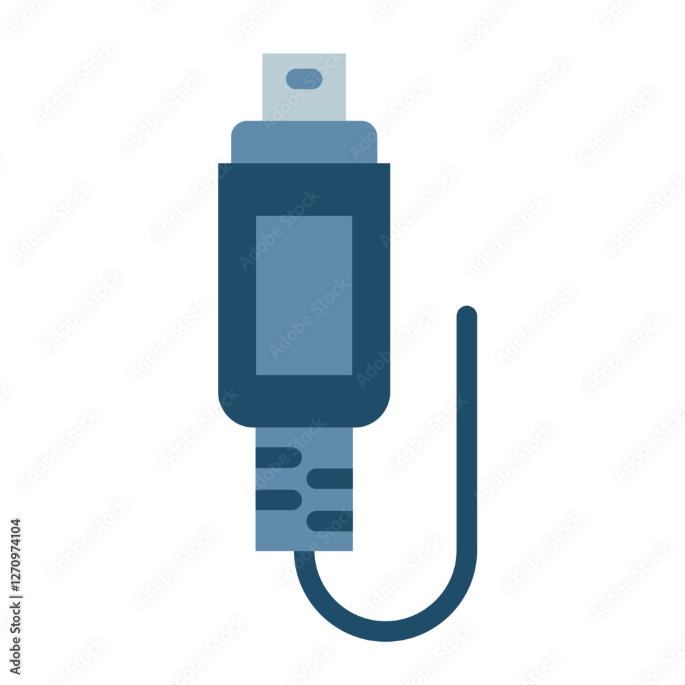 FireWire Cable Vector Design Icon Style FireWire Cable Vector Design Icon Style