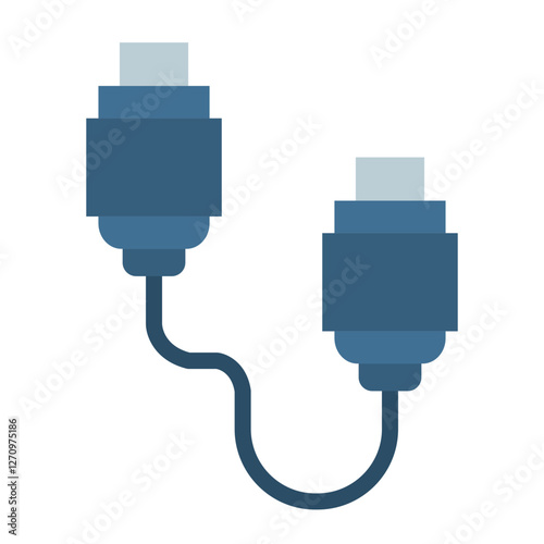 Cable Coupling Vector Design Icon Style