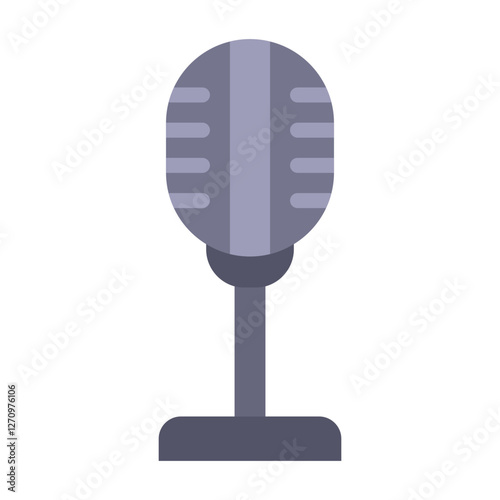 Retro Microphone Vector Design Icon Style