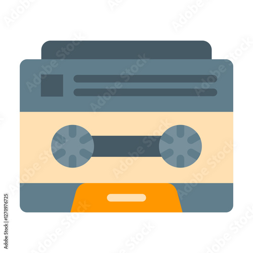 Tape Cassette Vector Design Icon Style