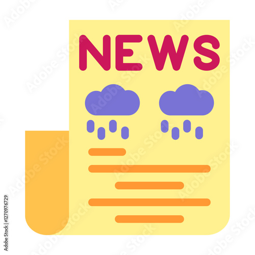 Newsprint Vector Design Icon Style