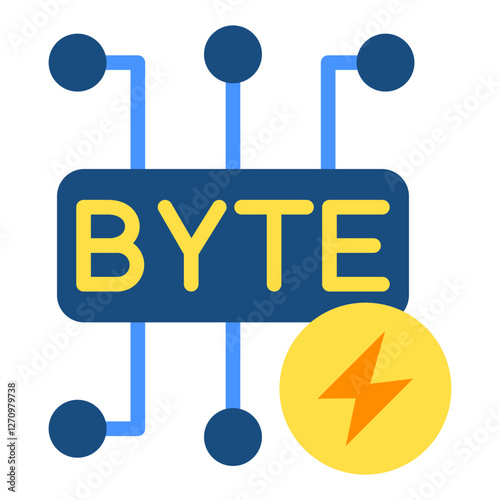 Byte Blitz Vector Design Icon Style