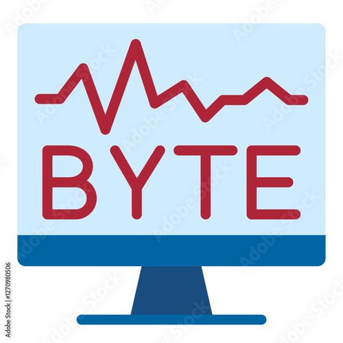 Byte Beat Vector Design Icon Style