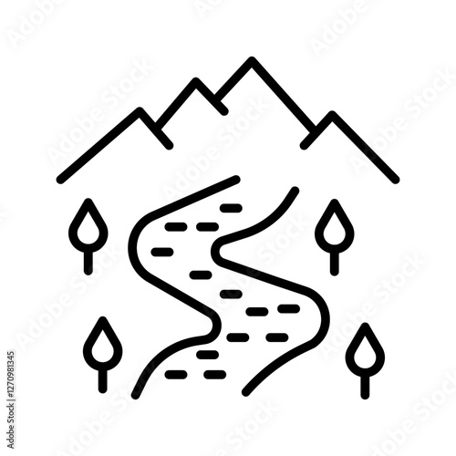 River Vector Icon