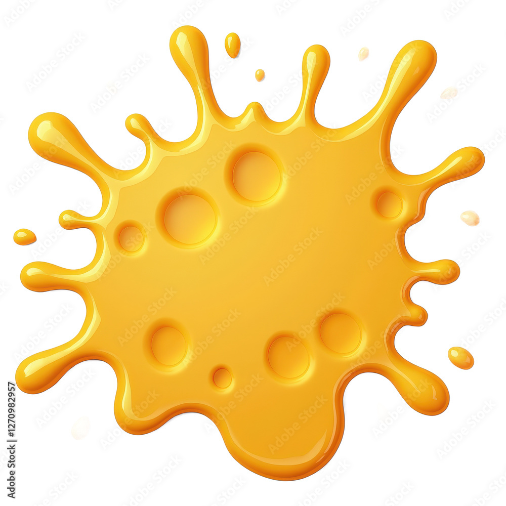 A vibrant yellow splash of liquid with a glossy texture, resembling a sun or a burst of energy. The image is isolated on a transparent background. A vibrant yellow splash of liquid with a glossy texture, resembling a sun or a burst of energy. The image is isolated on a transparent background.