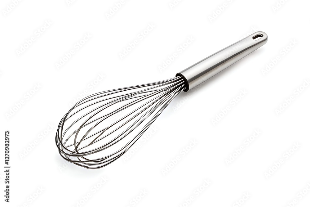 Stainless steel whisk on white background Stainless steel whisk on white background