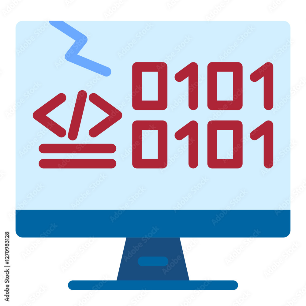 Code Craze Vector Design Icon Style Code Craze Vector Design Icon Style