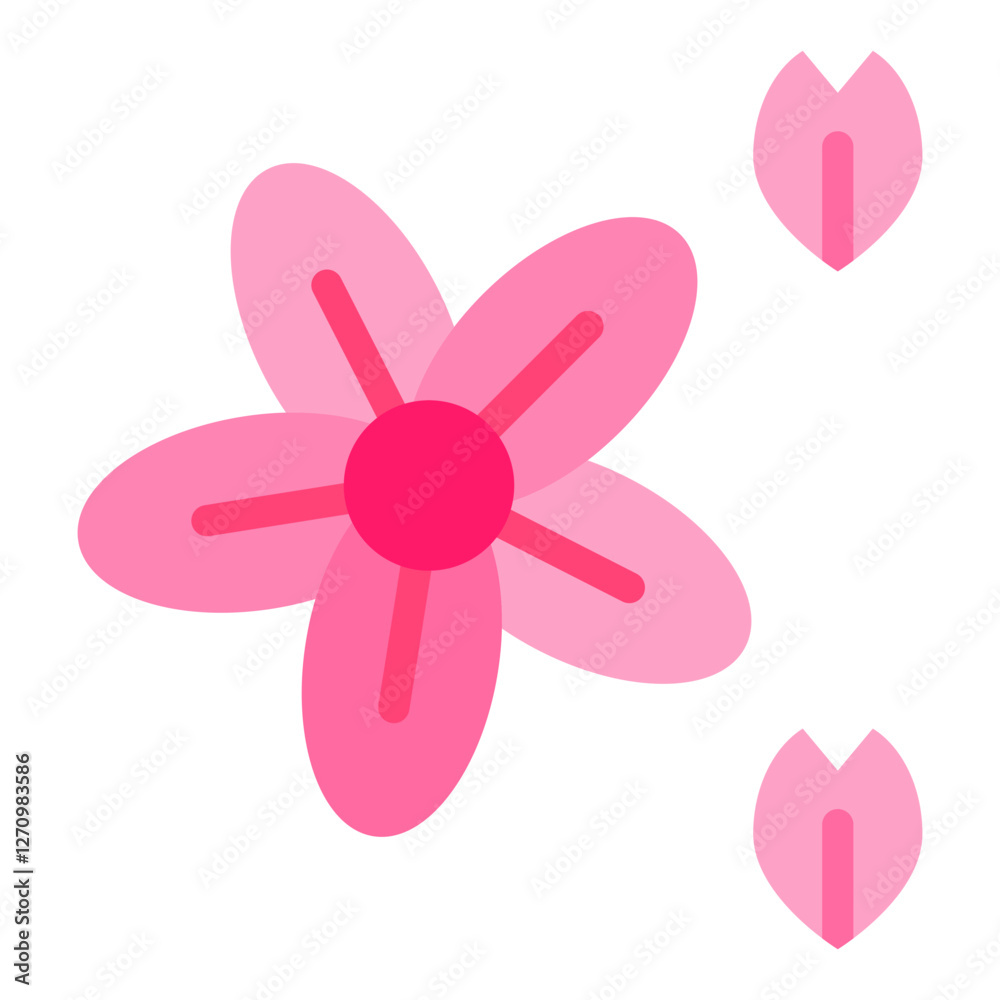 Sakura Symphony Vector Design Icon Style Sakura Symphony Vector Design Icon Style