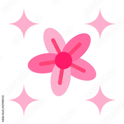 Sakura Spell Vector Design Icon Style