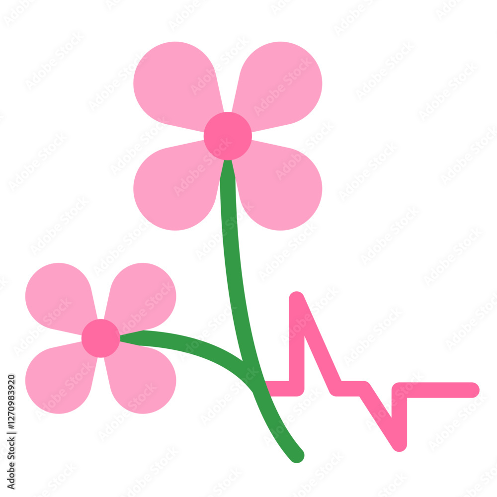 Petal Pulse Vector Design Icon Style Petal Pulse Vector Design Icon Style