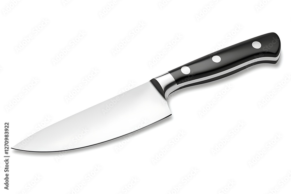 Kitchen chef's knife, isolated, studio shot, blank background, product photography Kitchen chef's knife, isolated, studio shot, blank background, product photography