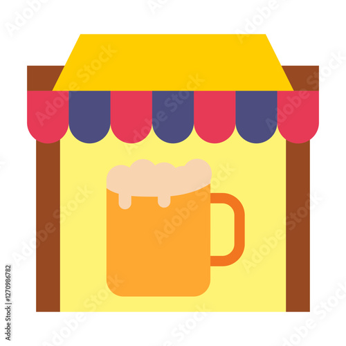 Beer Garden Garland Vector Design Icon Style
