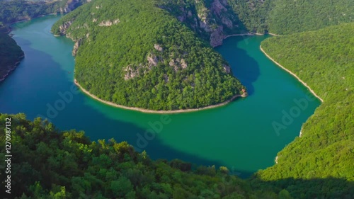 Reservoir lake Bocac for the needs of hydroelectric power plant. River Vrbas - Bosnia and Herzegovina