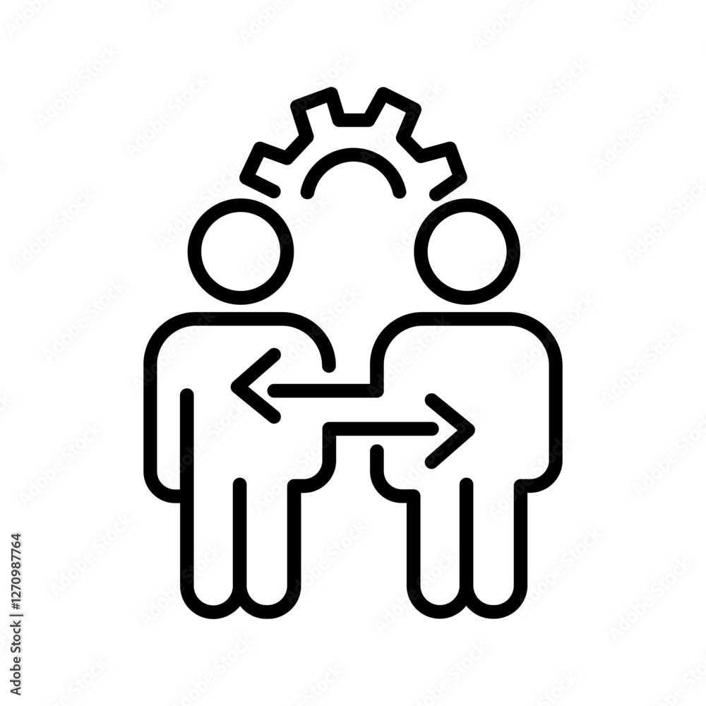 Fototapeta premium Mentor Mentee Vector Icon