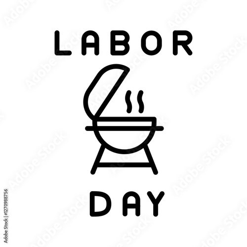 Labor Day BBQ Vector Icon