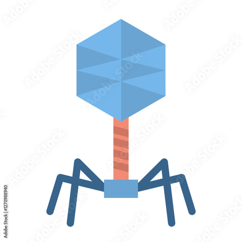 Bacteriophage Vector Design Icon Style