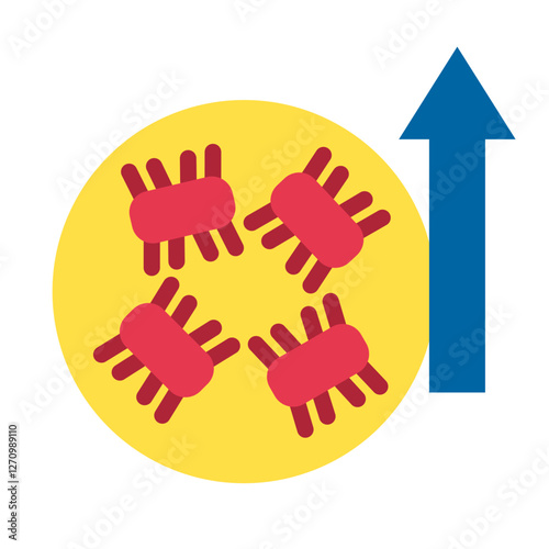 Bacterial Growth Vector Design Icon Style