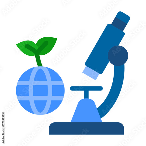 Microscopic Ecosystem Vector Design Icon Style