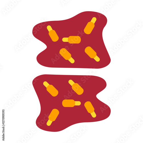 Bacterial Quorum Sensing Vector Design Icon Style