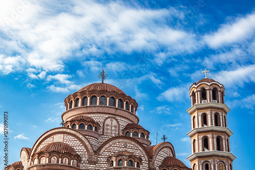 St. George Church at in the center of Nea Moudania, Chalkidiki, Greece photo