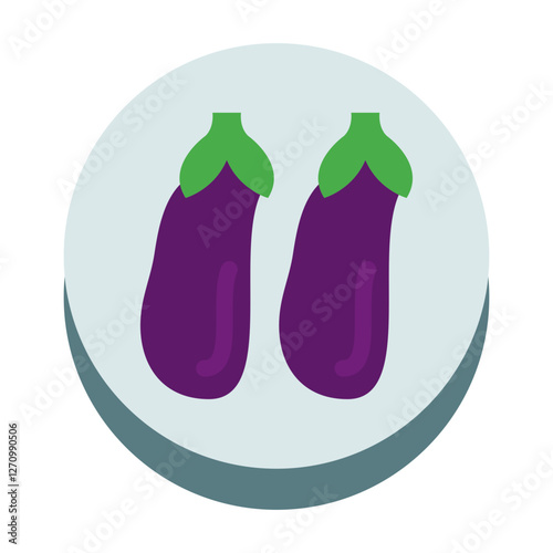 Eggplant Parmesan Vector Design Icon Style
