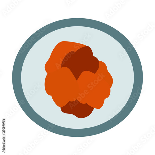 Coda alla Vaccinara Vector Design Icon Style